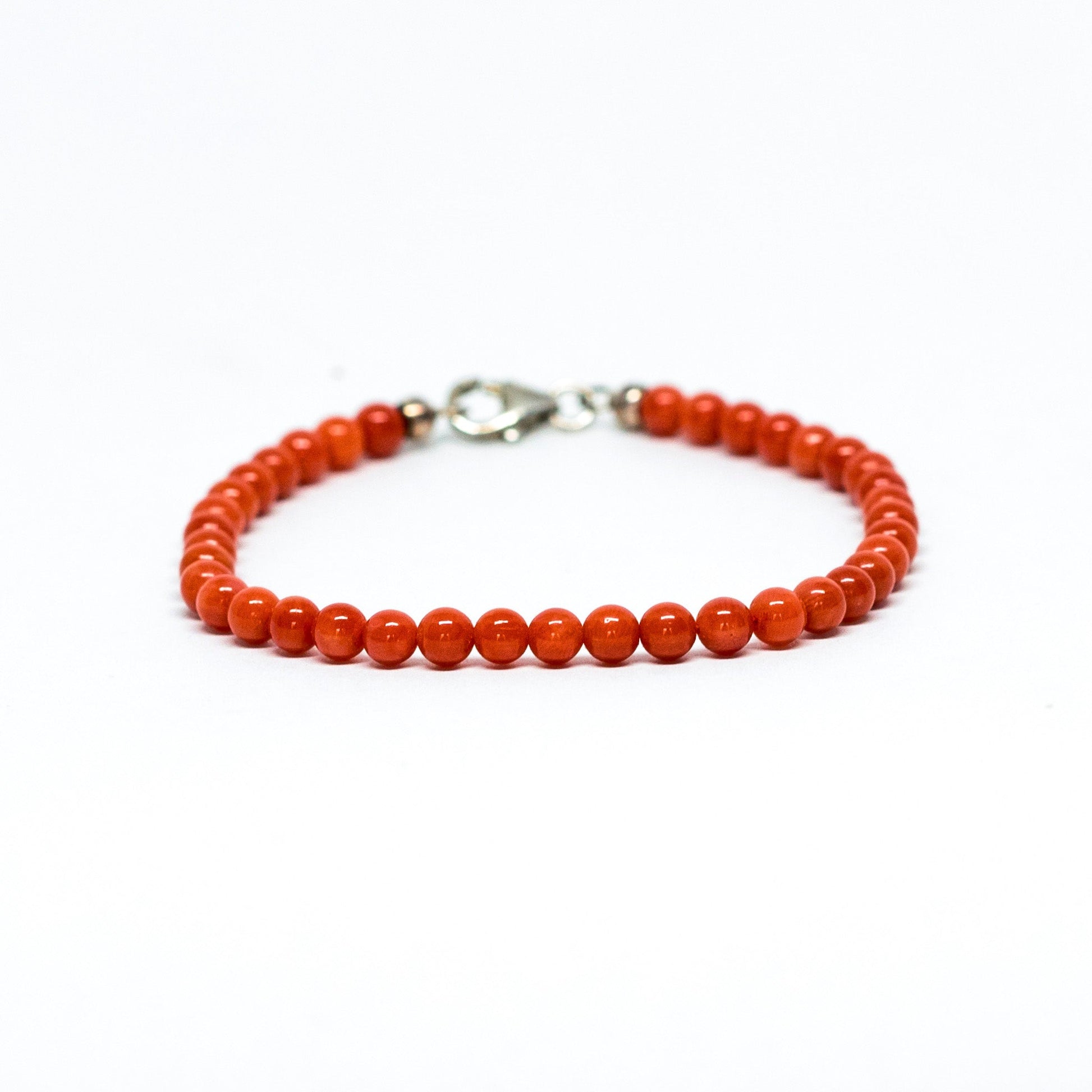 Bracciale in Perline di Corallo Rosso