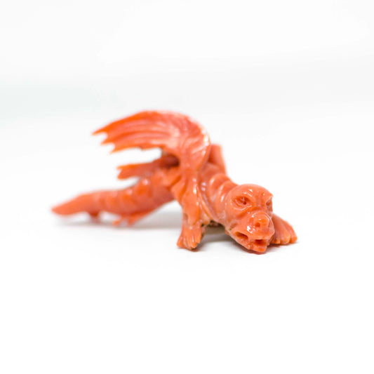 Orange coral dragon ornament