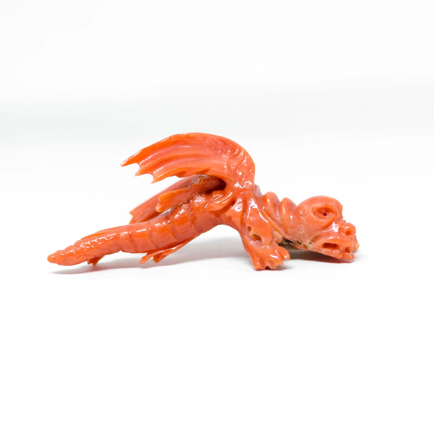 Orange coral dragon ornament