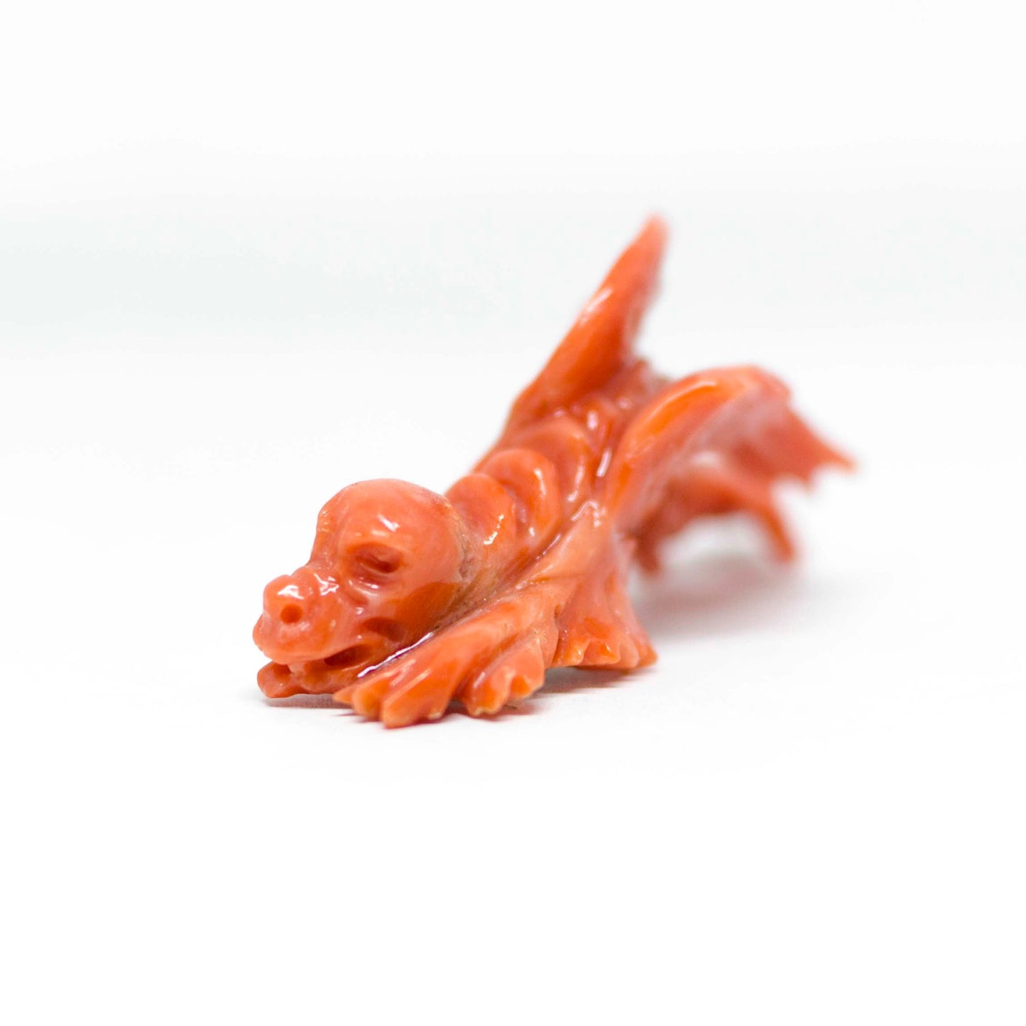 Orange coral dragon ornament