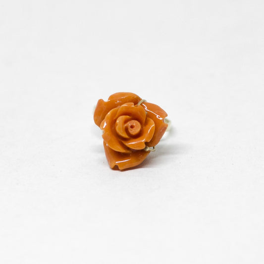 Anello-Corallo-Arancione-con-Rosa-Incisa