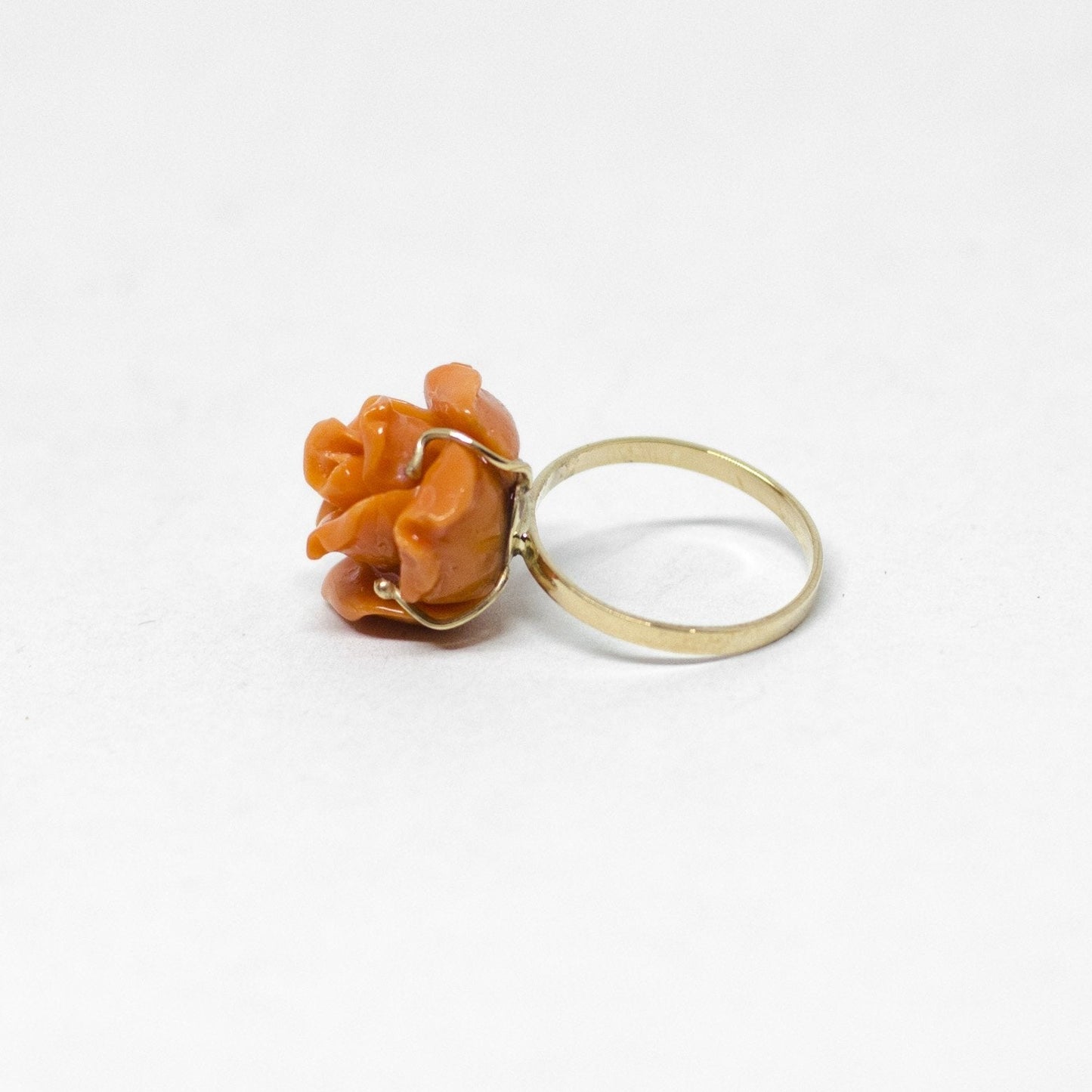 Anello-Corallo-Arancione-con-Rosa-Incisa