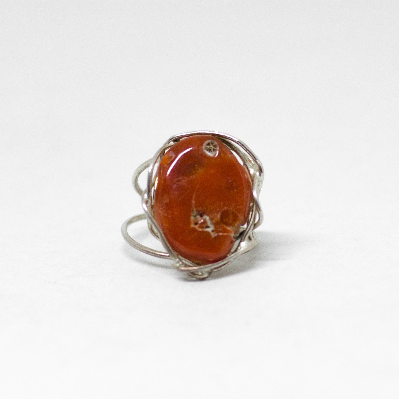 Anello in corallo rosso