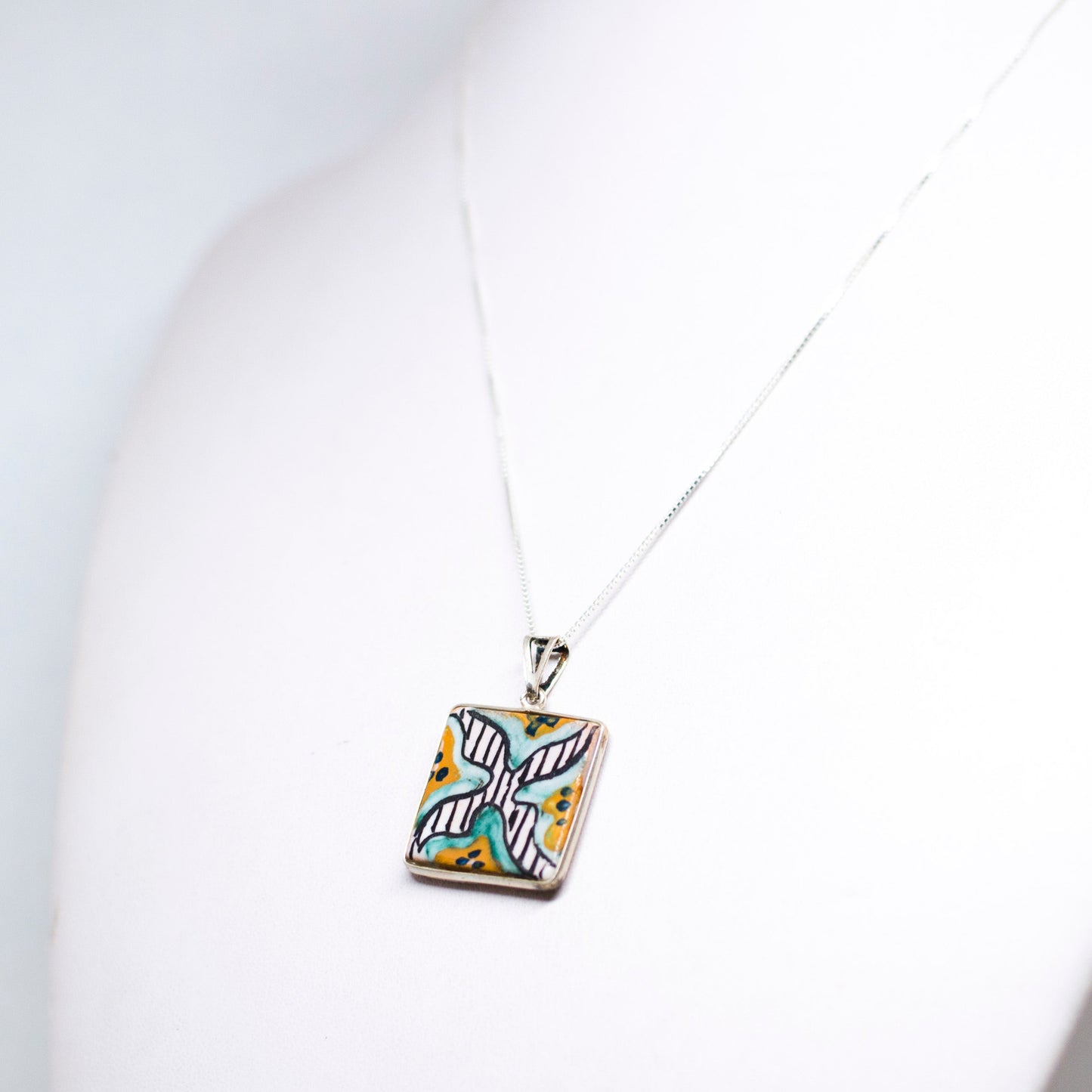 Hand Painted Majolica Pendant