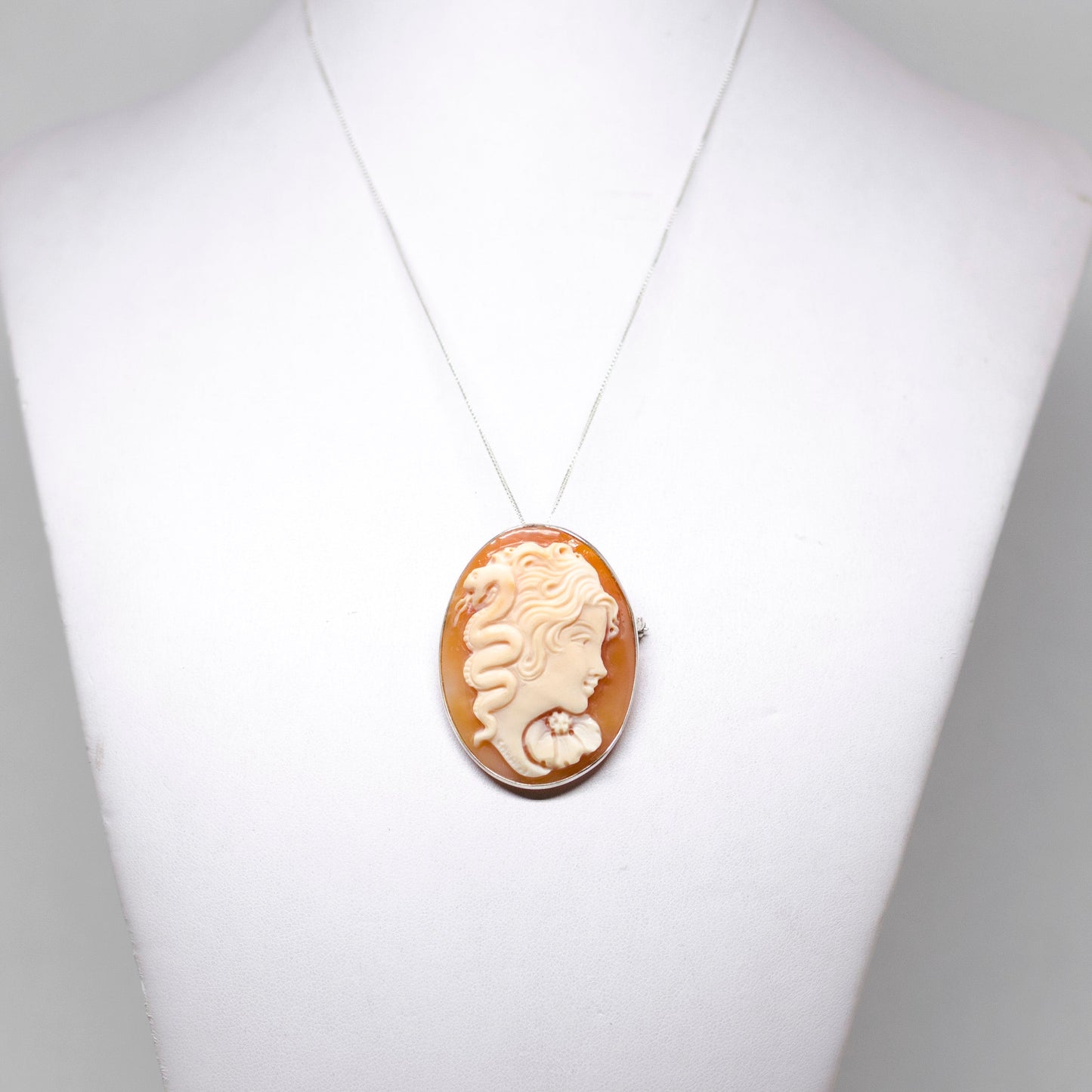 Medusa Cameo Brooch Pendant