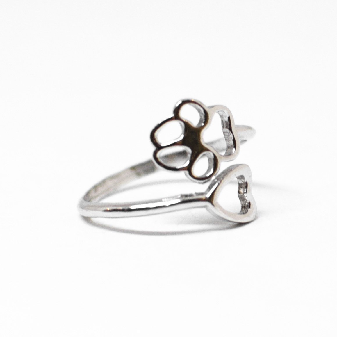 "Love for animals" ring entirely in silver