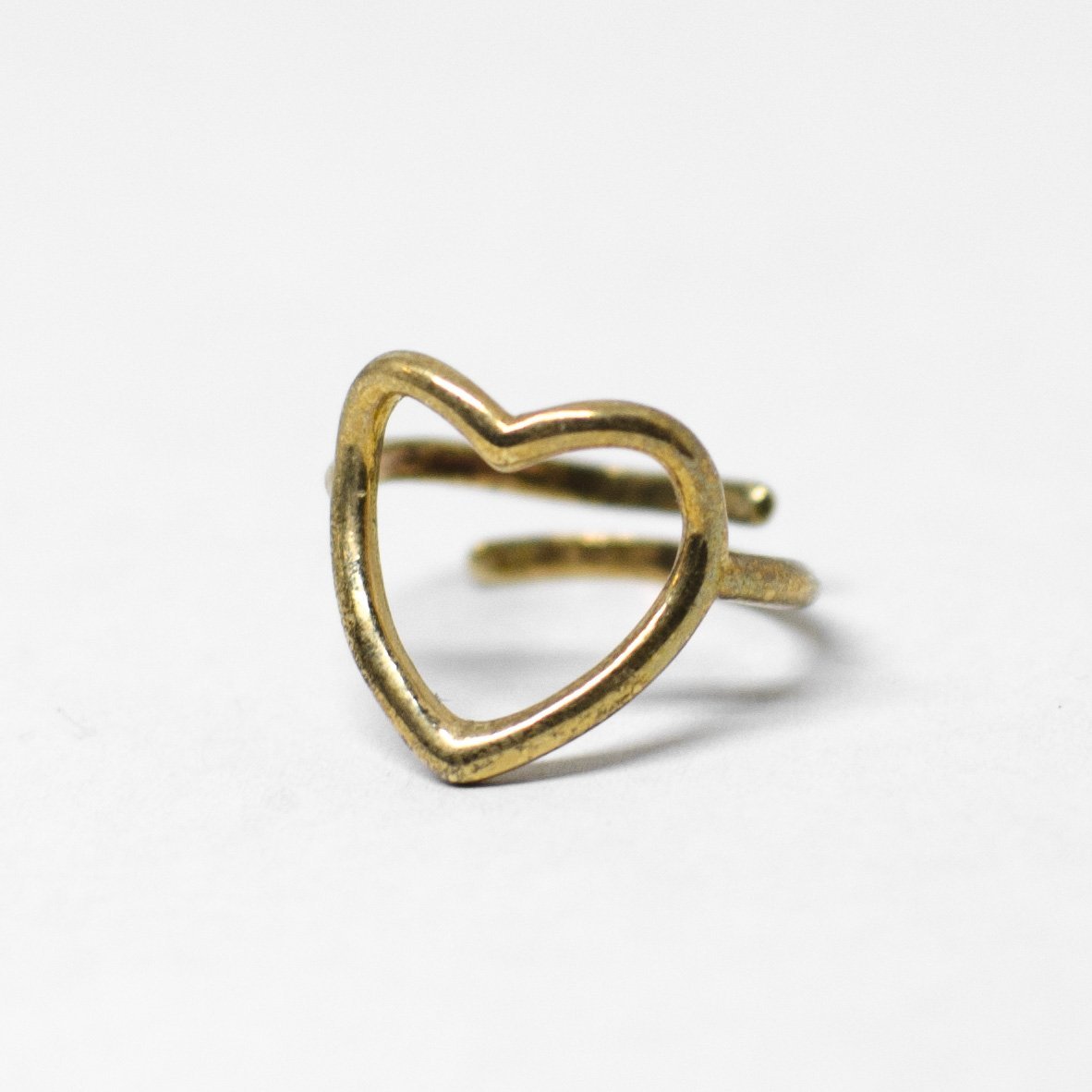 Golden heart shaped ring