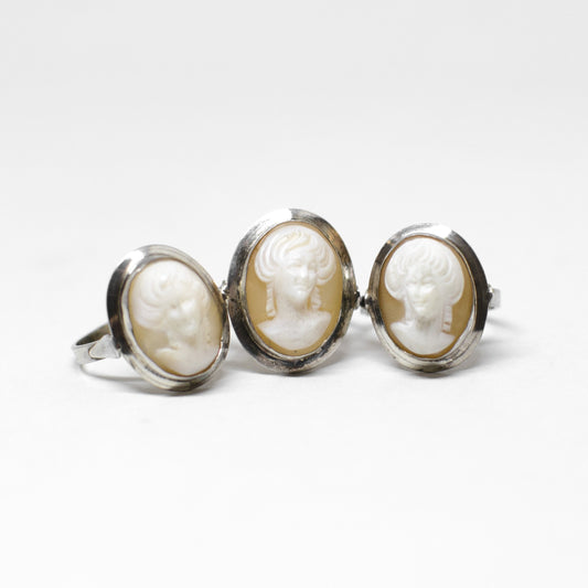 Anello cammeo volto donna