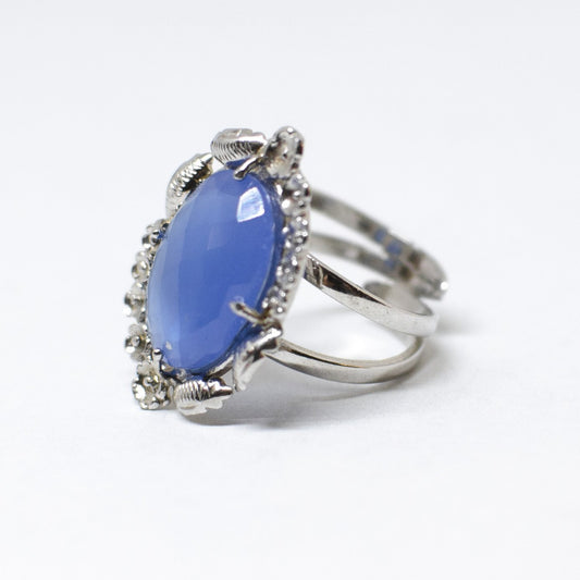 Anello zirconi blu