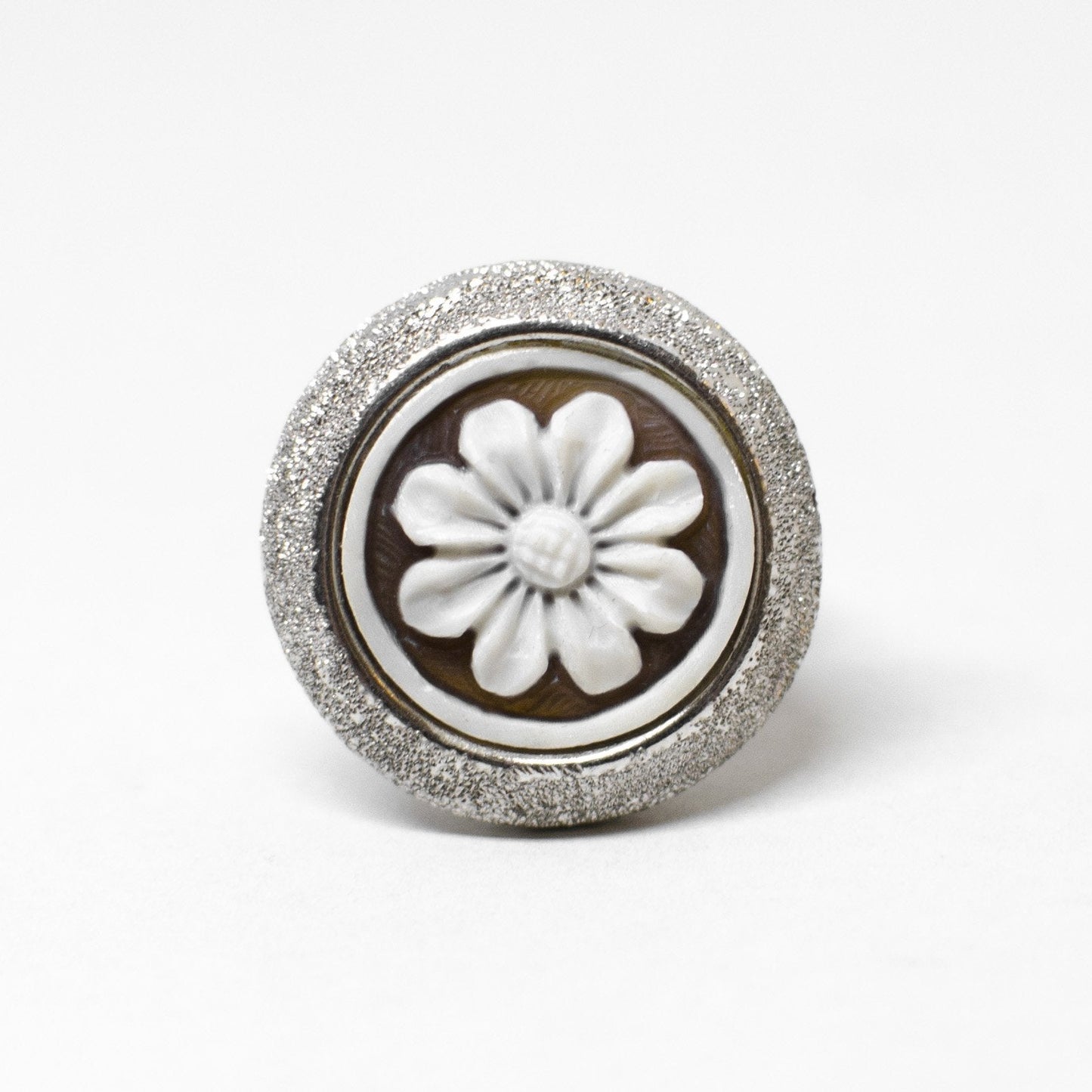 Anello cammeo incisione fiore