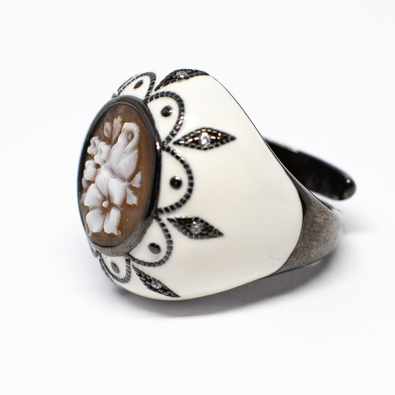 Anello Cammeo Fiori