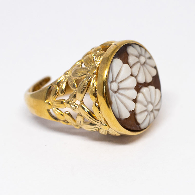 Anello Cameo Italiano Cammeo Fiori