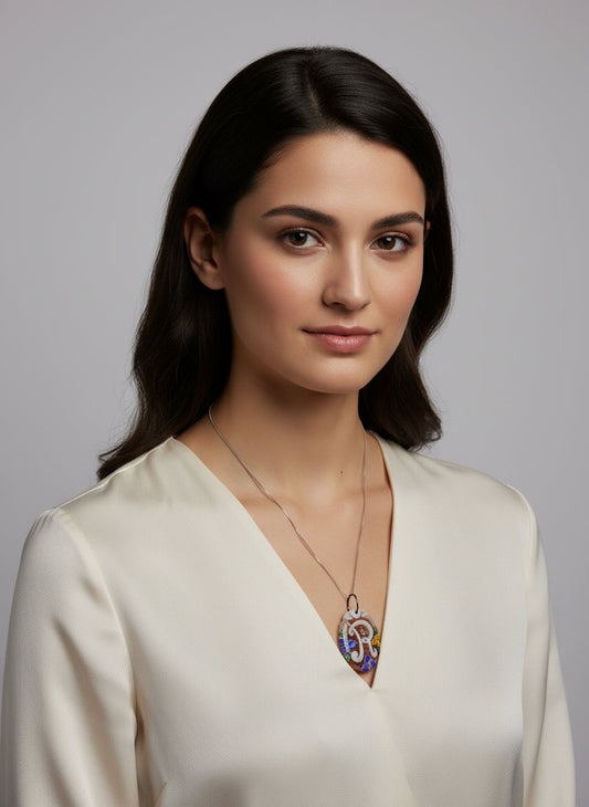 Pendente in Cammeo incisione "Lettere" R