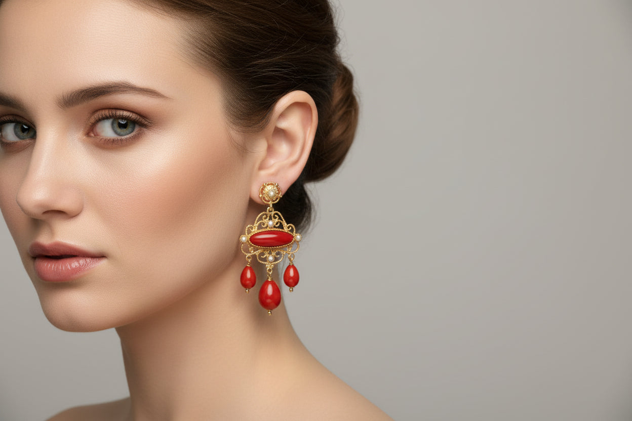 Orecchini in Corallo