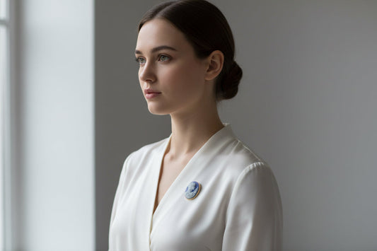 Cammeo Nudo in Agata incisione Profilo di Donna