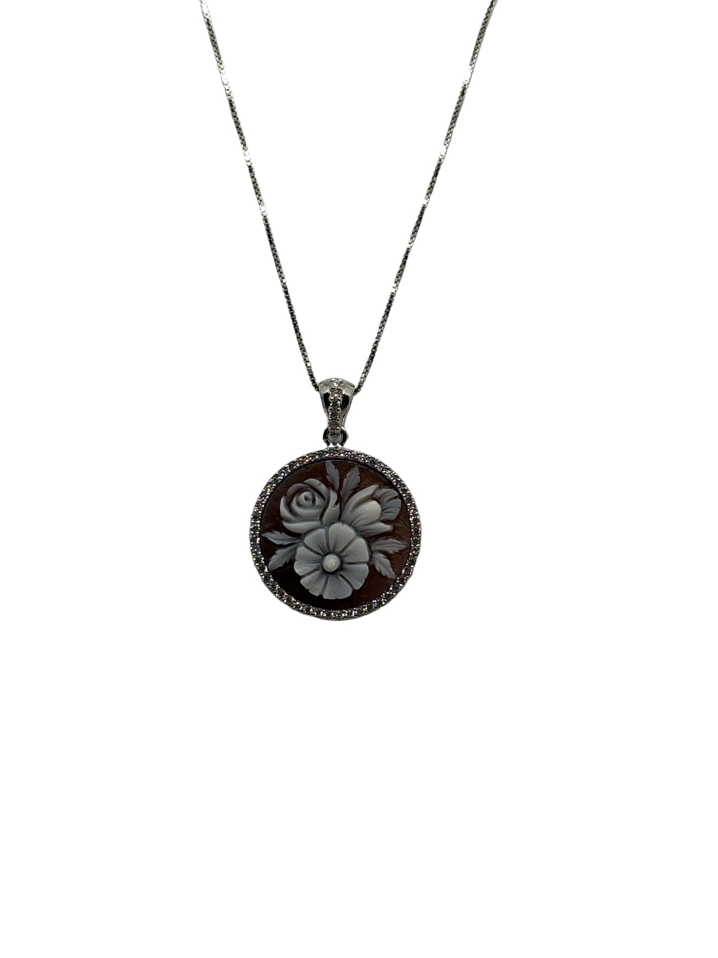 Collana in Cammeo incisione "Fiore"