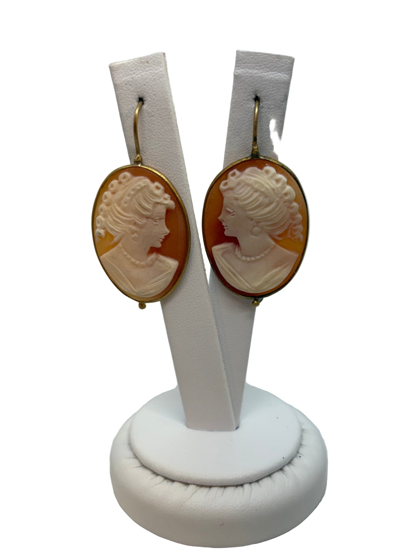 Orecchini in Cammeo Incisione "Profilo di Donna"