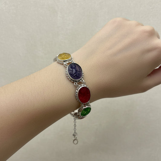 Bracciale in Cammeo Veneziano incisione "Carro di Apollo"