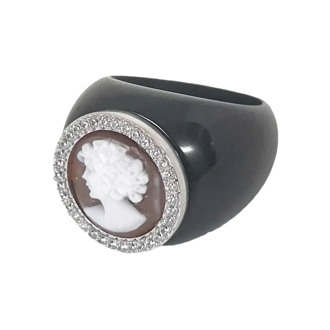 Anello con Cammeo Profilo Donna