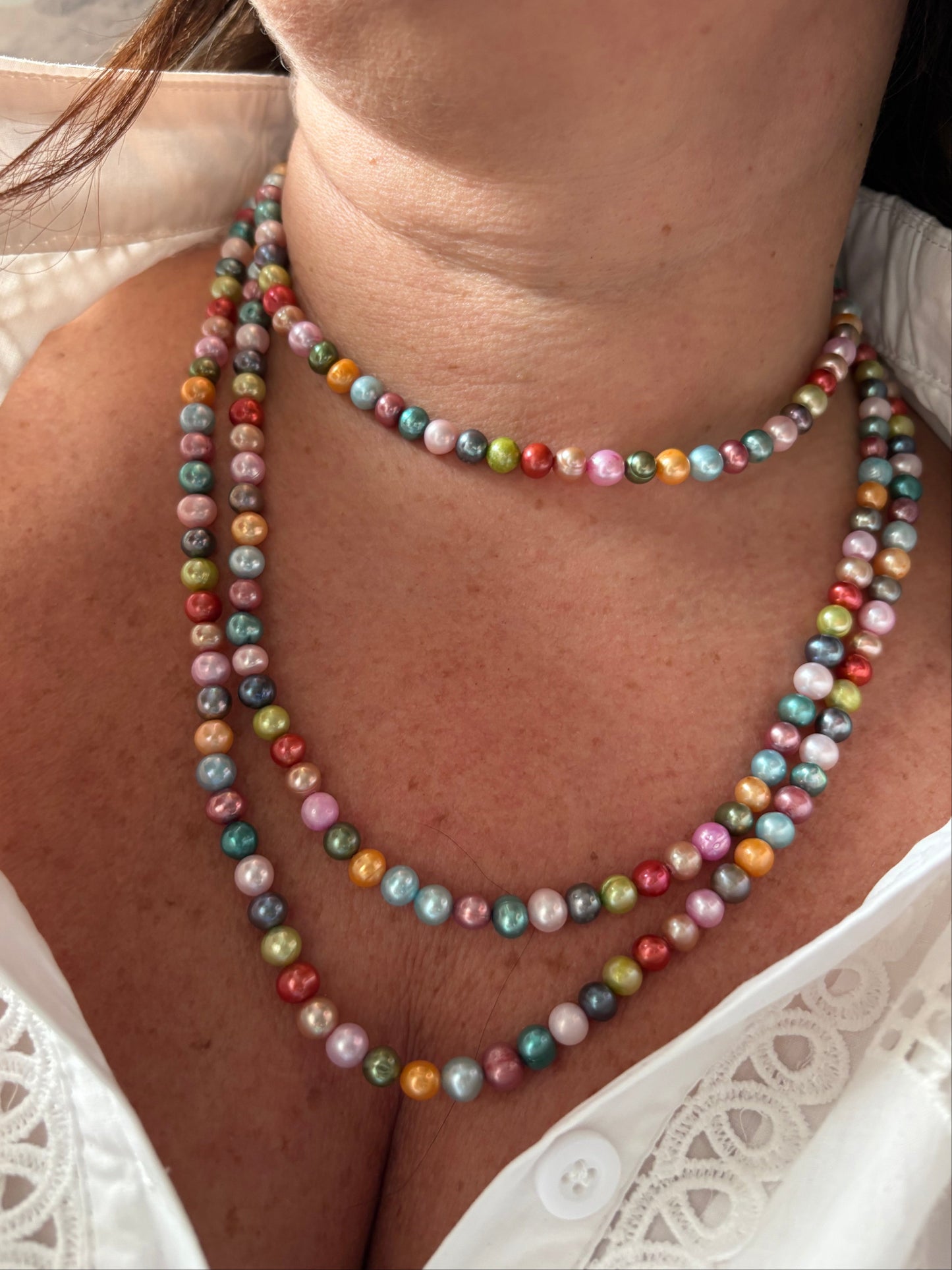 Collana di Perle Multicolore