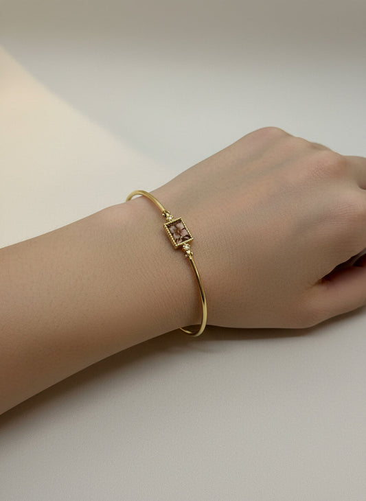 Bracciale in Cammeo incisione "Fiore"