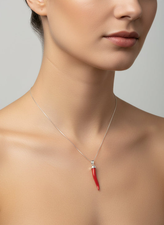 Pendente in Corallo "Corno"