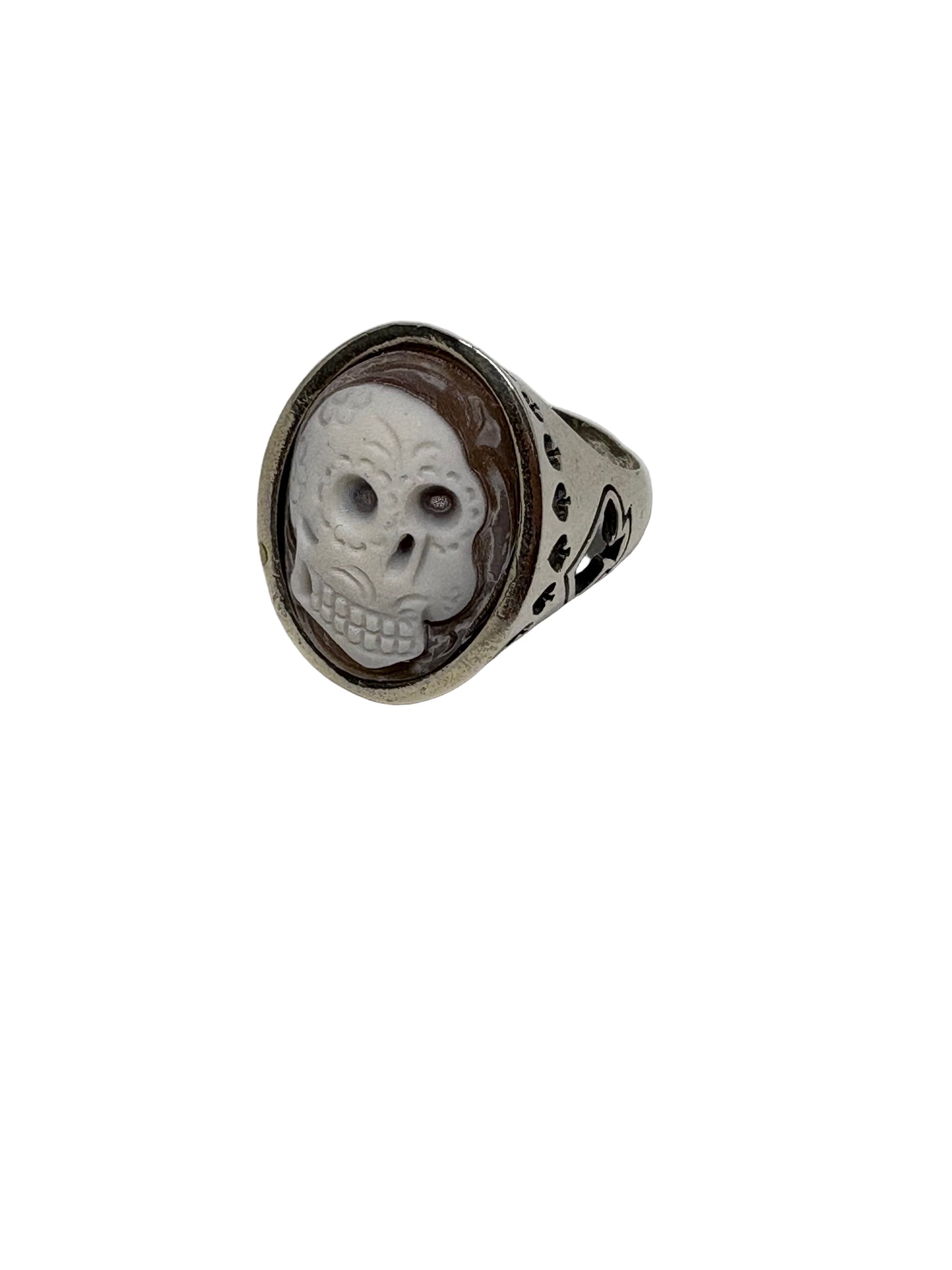 Anello in Cammeo "Incisione Teschio"