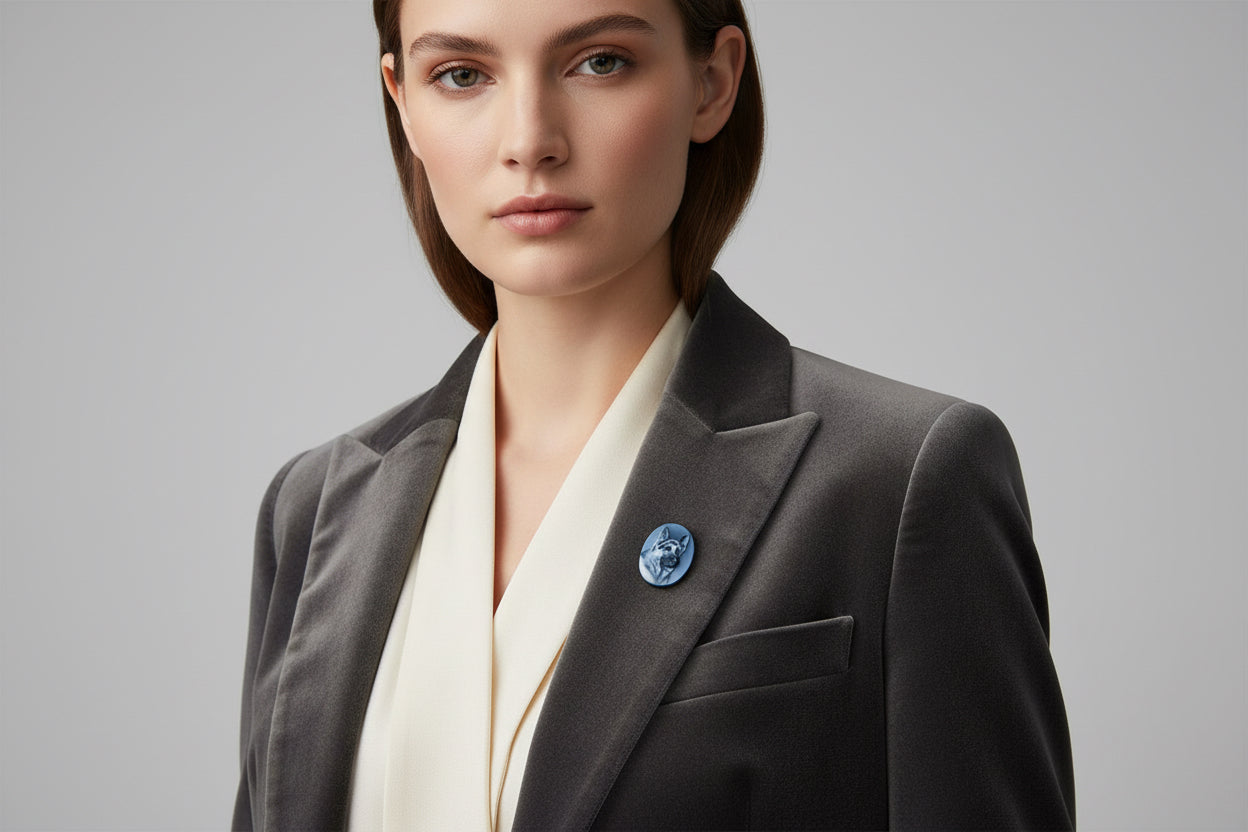 Cammeo Nudo in Agata con incisione Pastore Tedesco