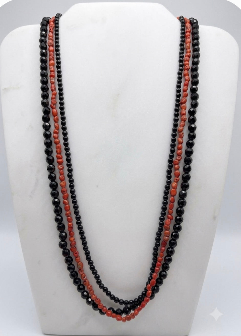 Collana in Agata e Corallo