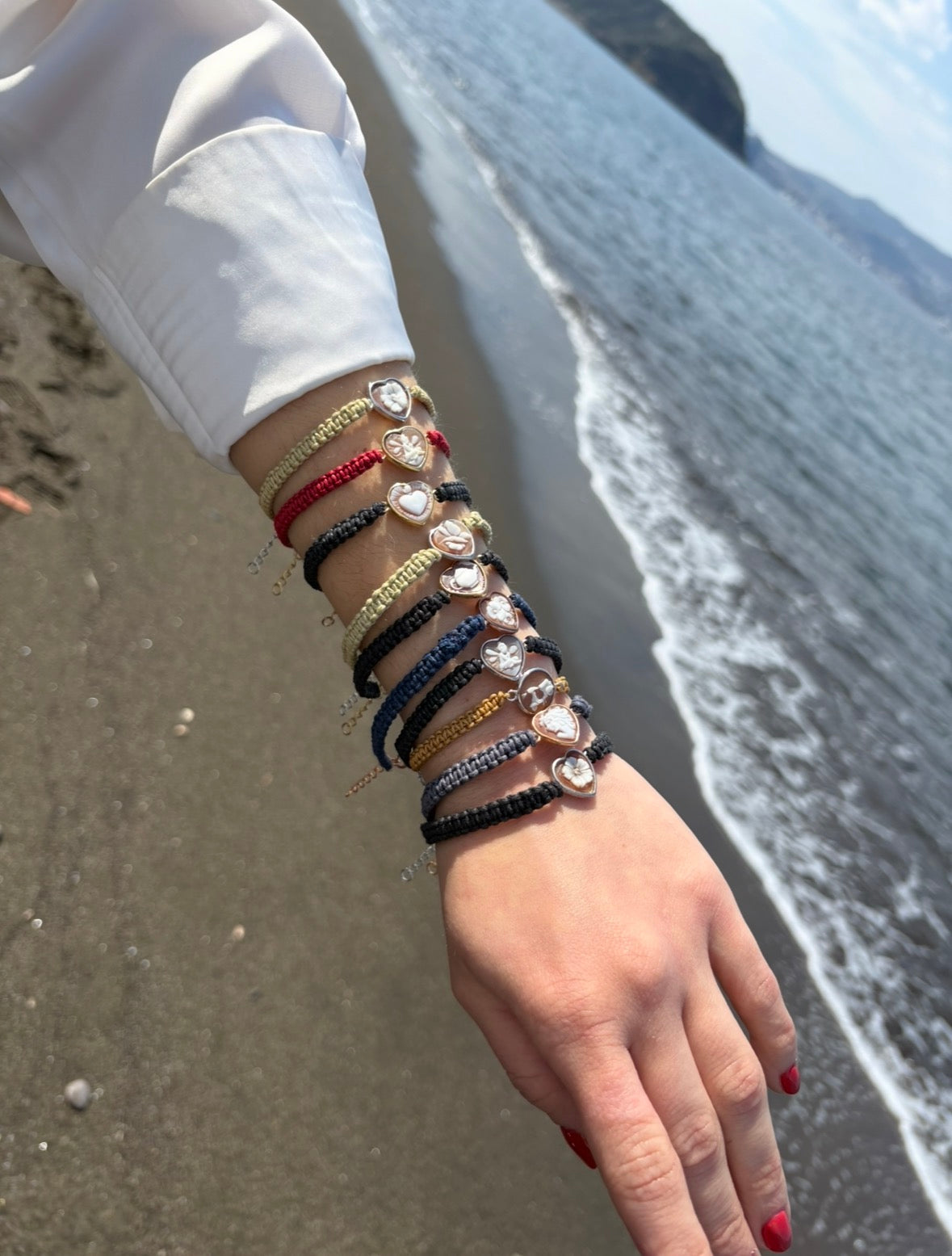 Bracciale in Cammeo incisione "Fiori"