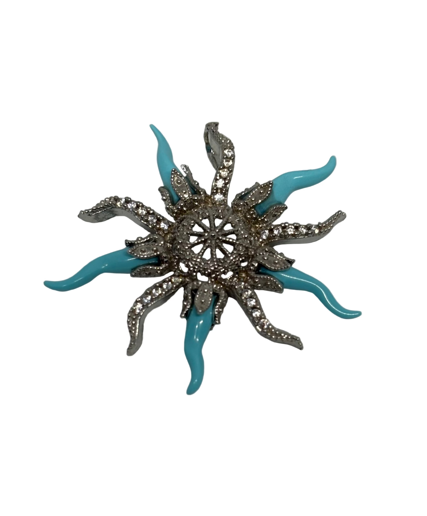 Pendente in Pasta di Turchese "Stella con Cornetto portafortuna"