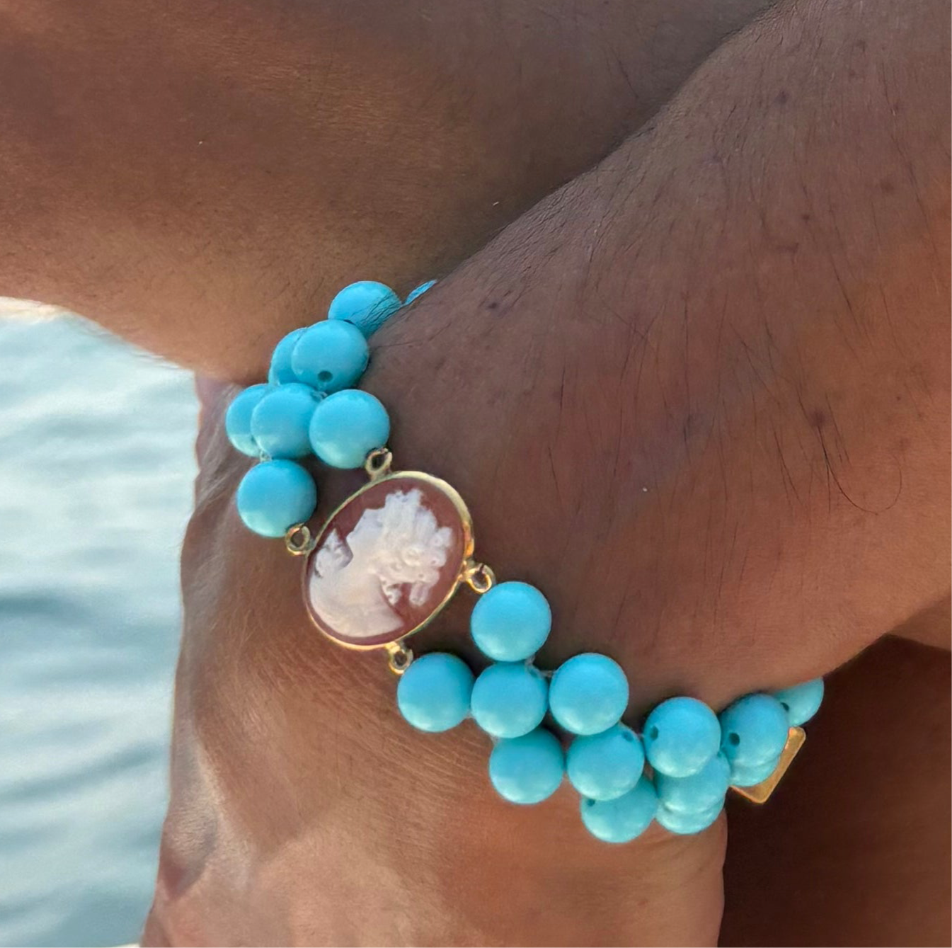 Bracciale Cammeo e Pasta di Turchese