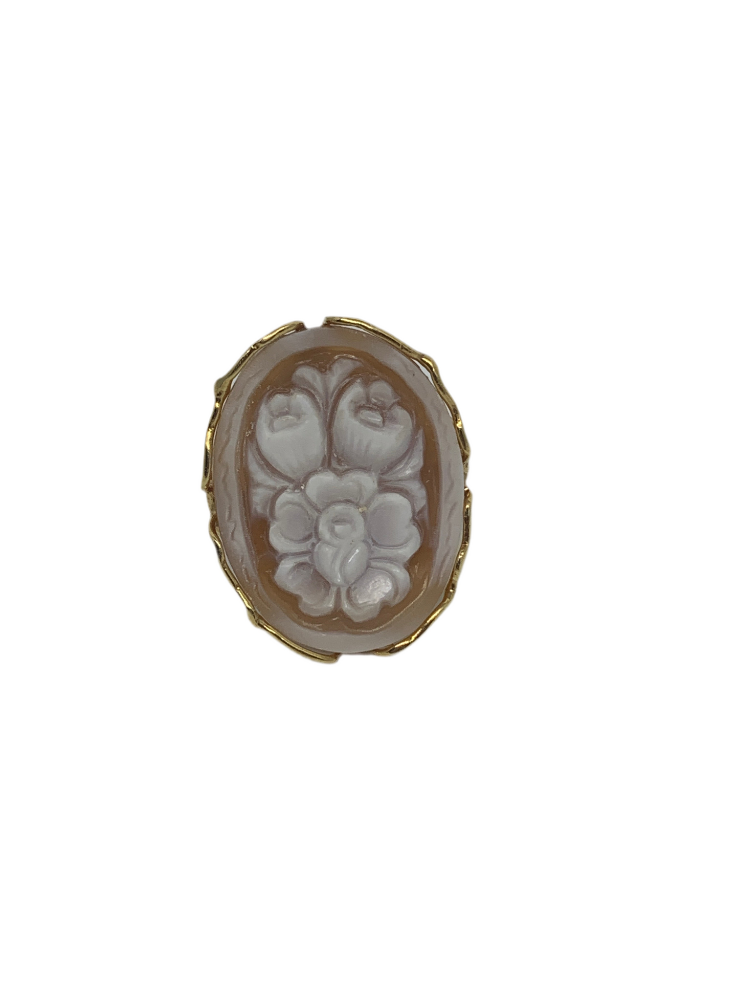 Anello in Cammeo Incisione Fiori