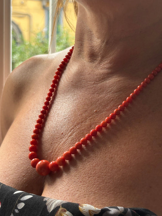 Collana in Corallo Antico