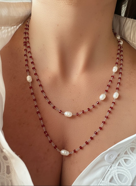 Collana di Perle e Agata