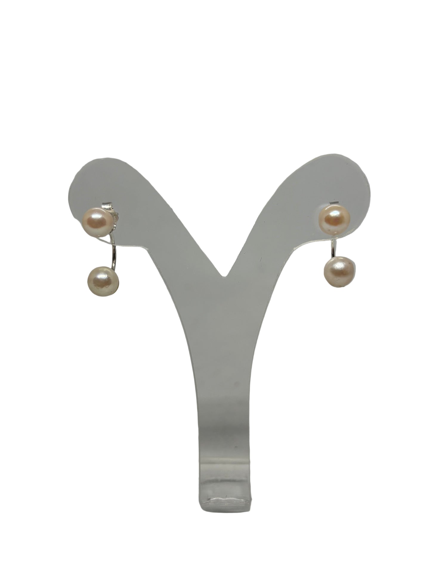 Orecchini Con Doppia Perla