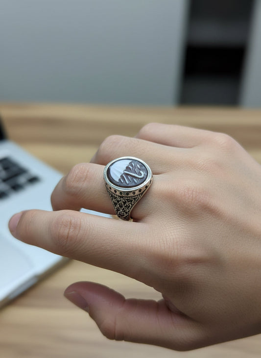 Anello in Cammeo Incisione " Pioggia"