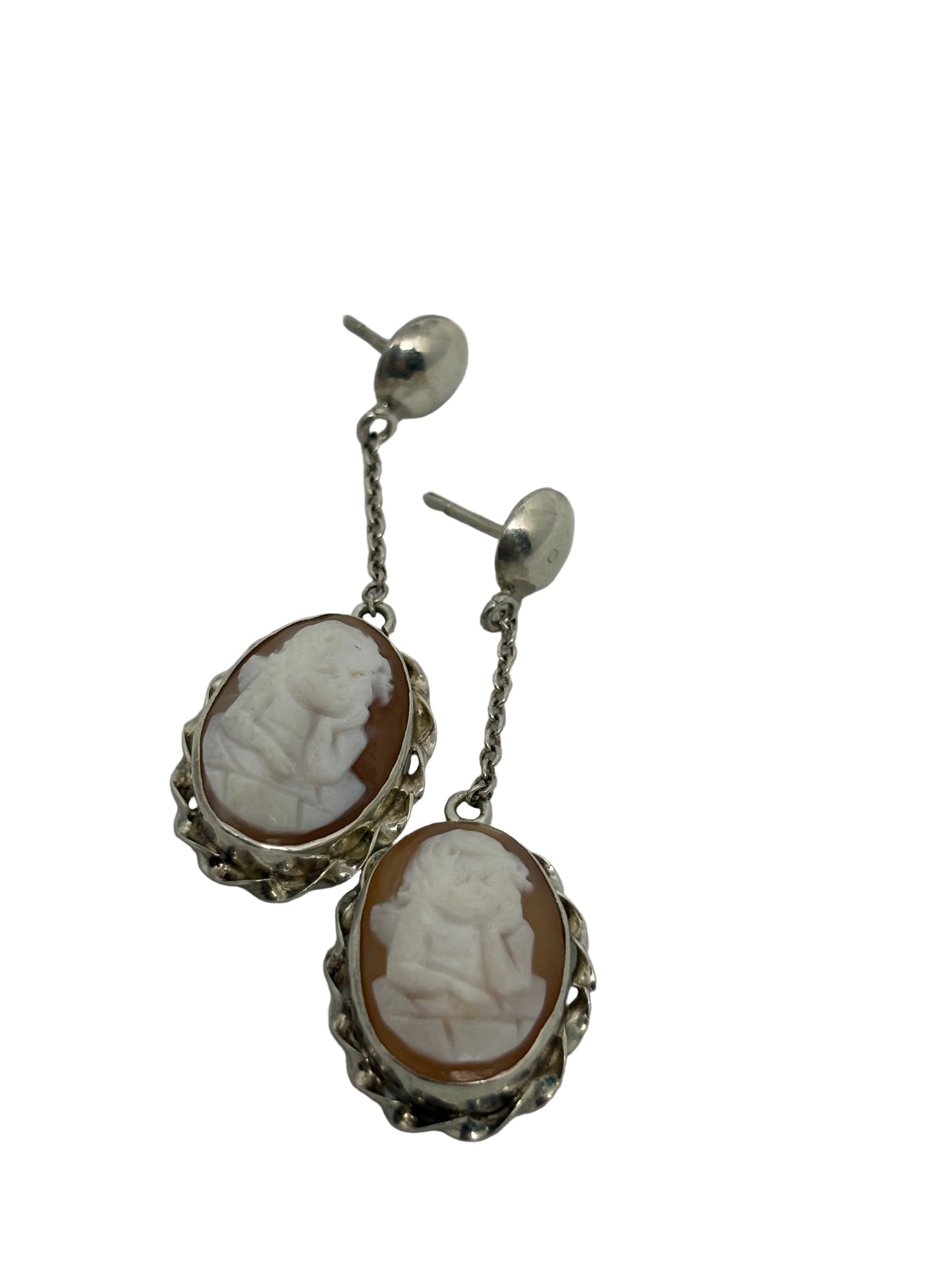 Orecchini in Cammeo incisione "Putto"