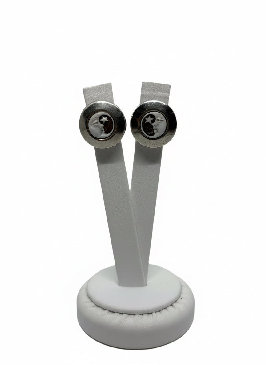 Orecchini in Cammeo incisione "Luna"