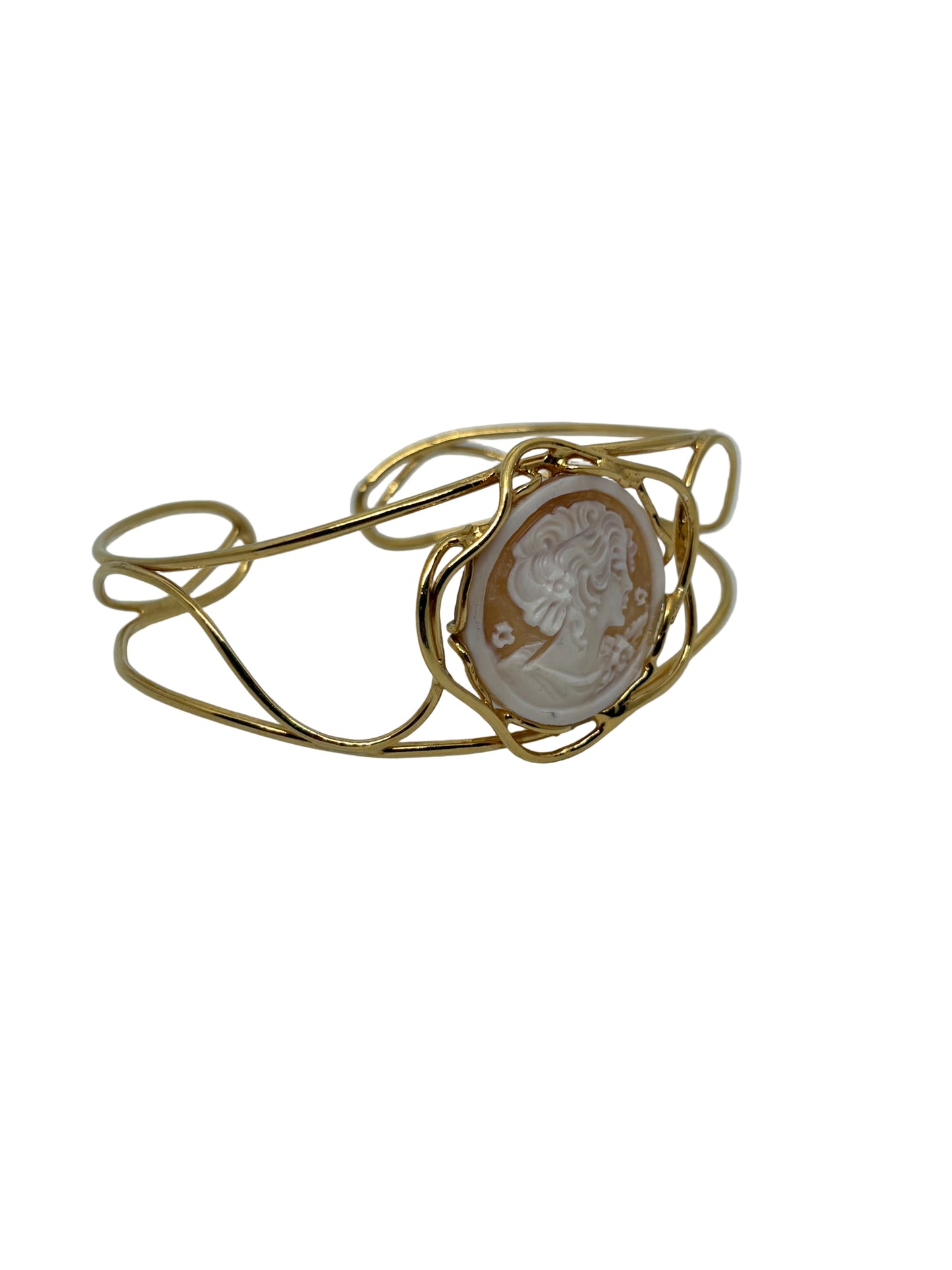 Bracciale in Cammeo Schiava incisione "Profilo di Donna"