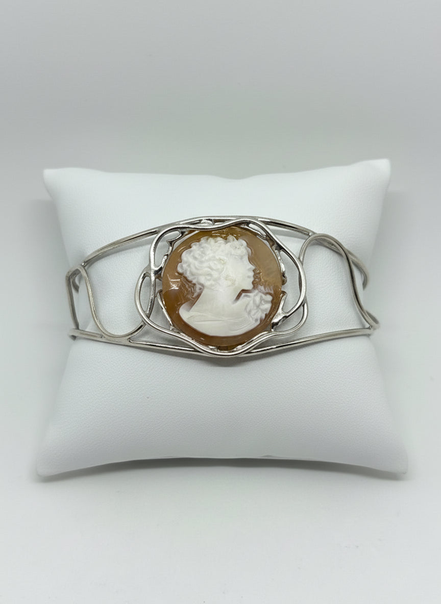 Bracciale in Cammeo Schiava incisione "Profilo di Donna"