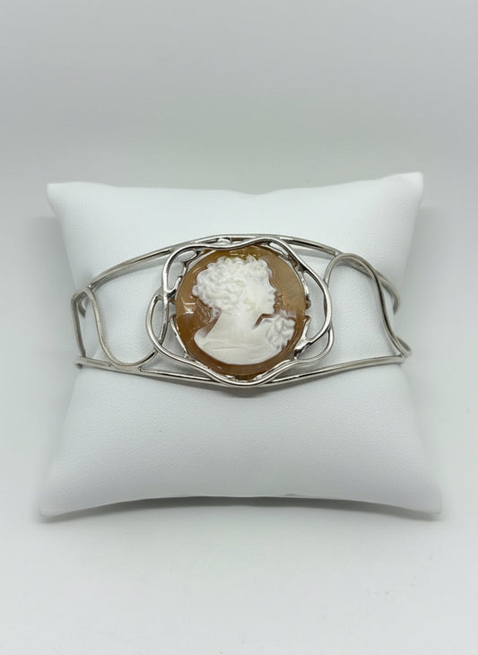 Bracciale in Cammeo Schiava incisione "Profilo di Donna"