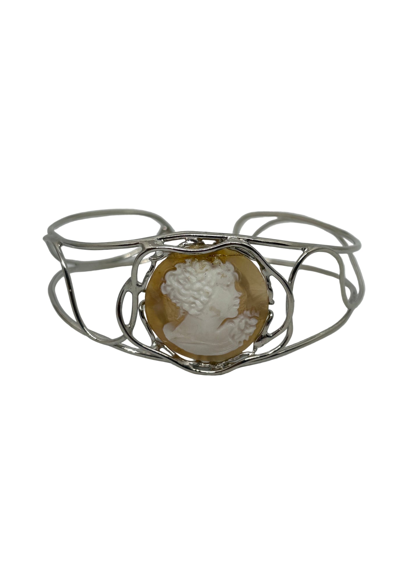 Bracciale in Cammeo Schiava incisione "Profilo di Donna"