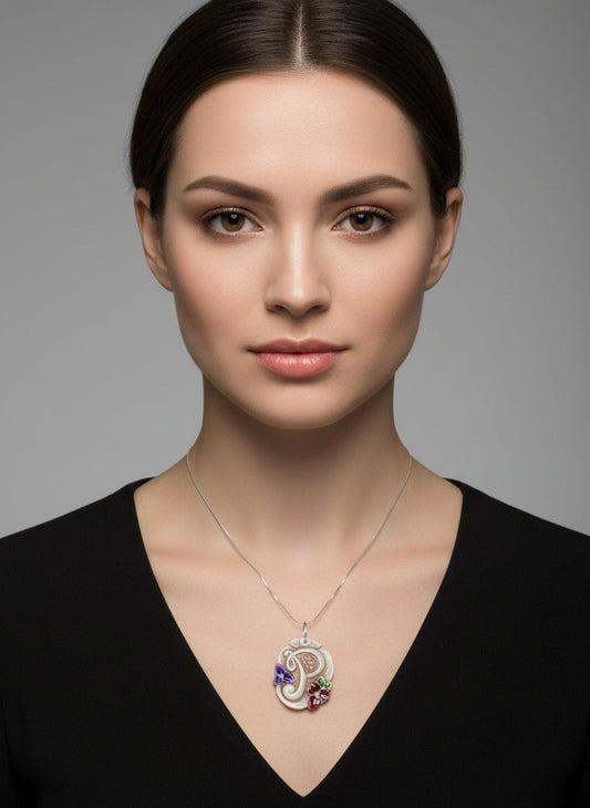 Pendente in Cammeo incisione "Lettere" P