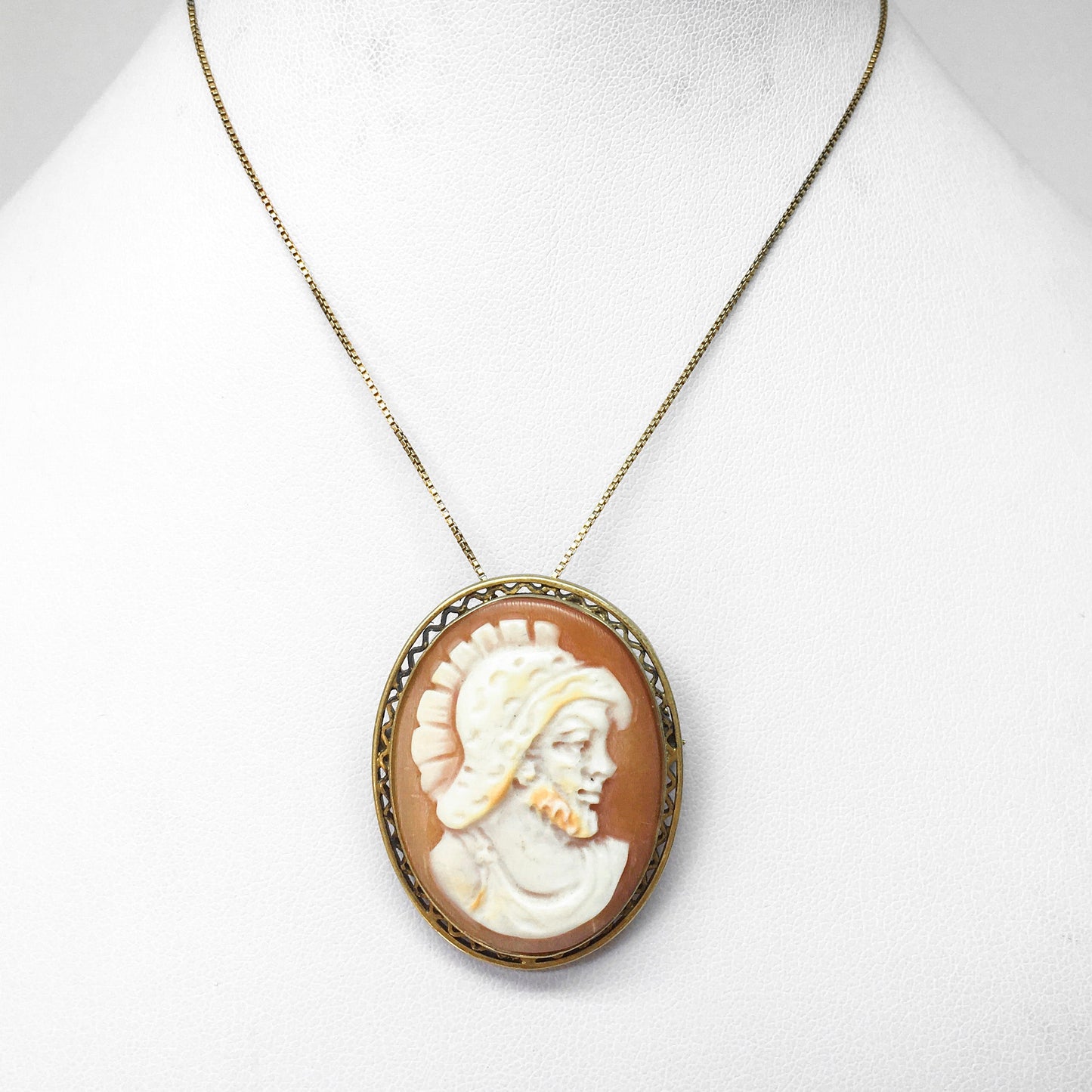 "Roman Centurion" Cameo Pendant/Brooch