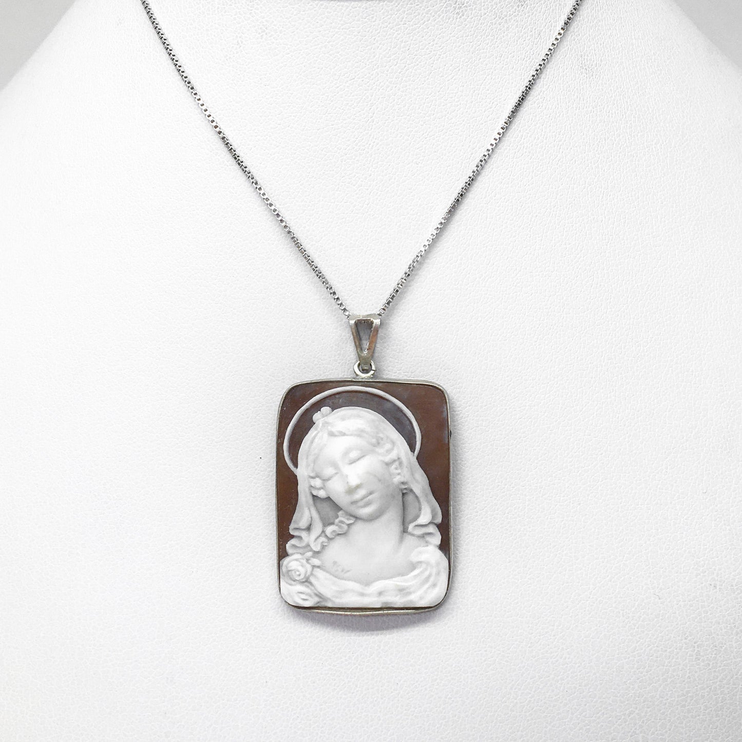 Madonna Face Cameo Pendant