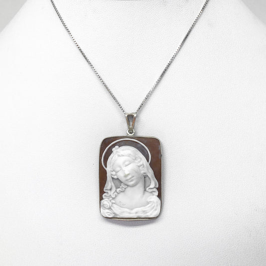 Madonna Face Cameo Pendant