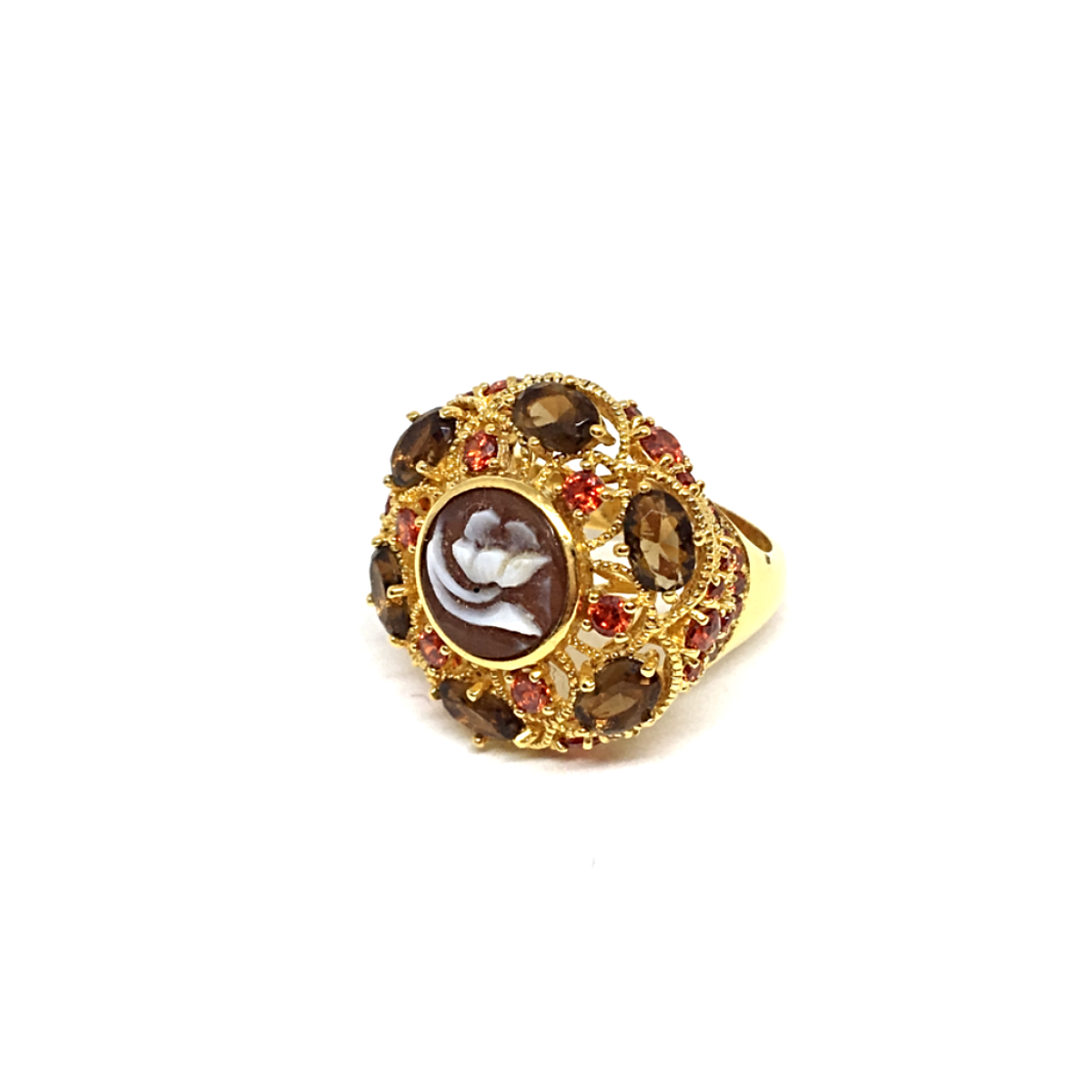 Anello- Cameo -Italiano -Sissi-Cammeo-Fiore