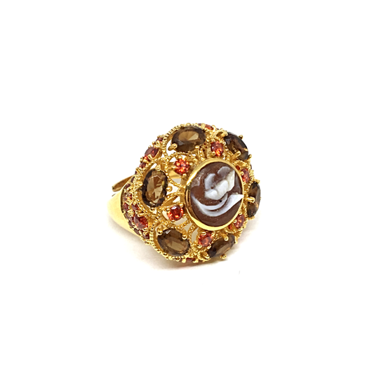 Anello- Cameo-Italiano-Sissi-Cammeo-Fiore