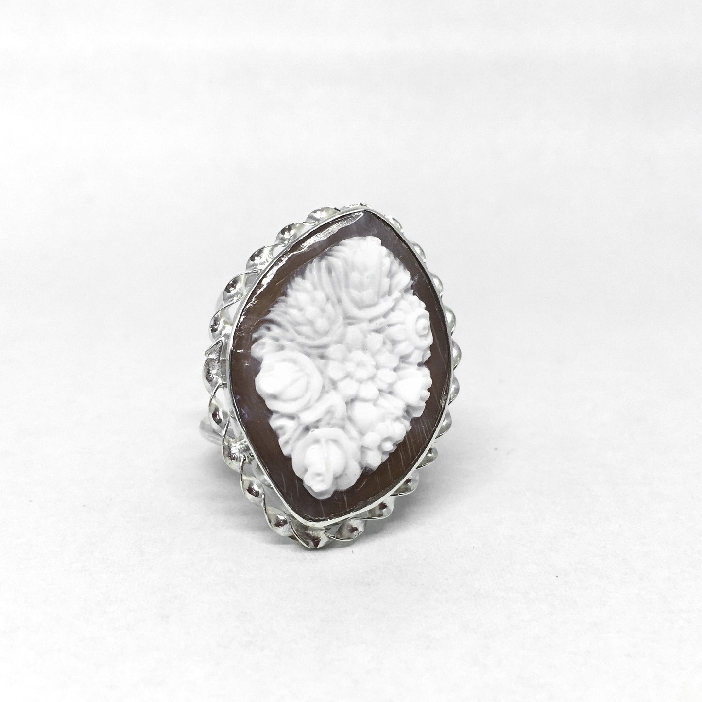  Anello -Cammeo -Artistico- Bouquet- Fior